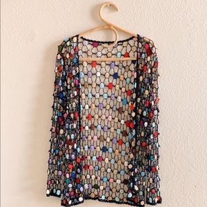 Vintage Flower Crochet cardigan